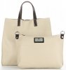 Bőr táska shopper bag Genuine Leather bézs 691756